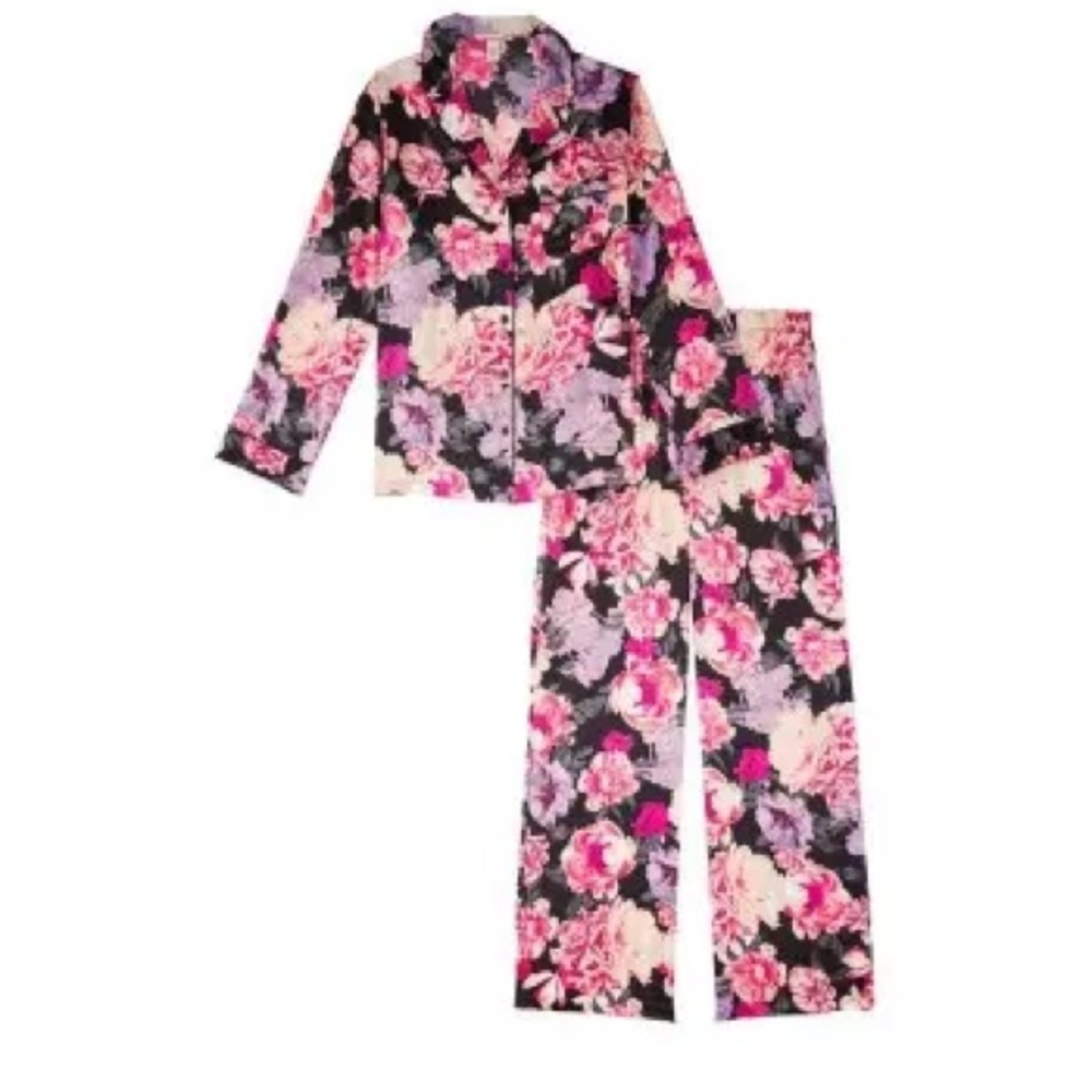 Victoria's Secret Pink and Purple Floral Soft Pajamas NWOT - Picture 3 of 6